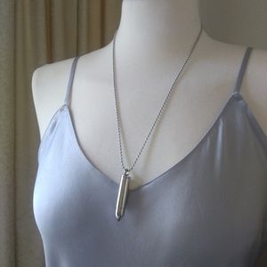 Stainless Bullet Urn Necklace, Cremation Jewelry